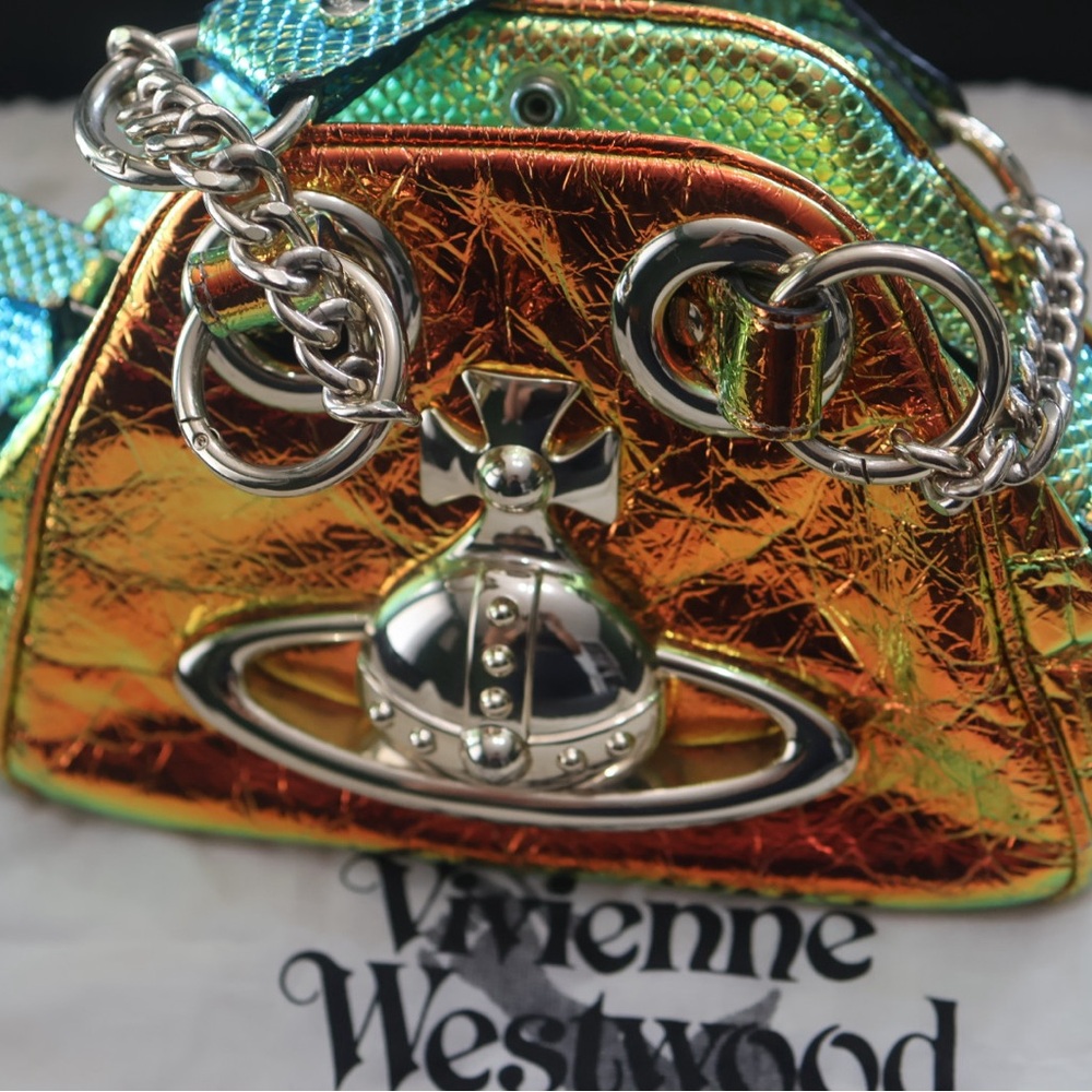 Vivienne Westwood Iridescent Orange Mini Bag